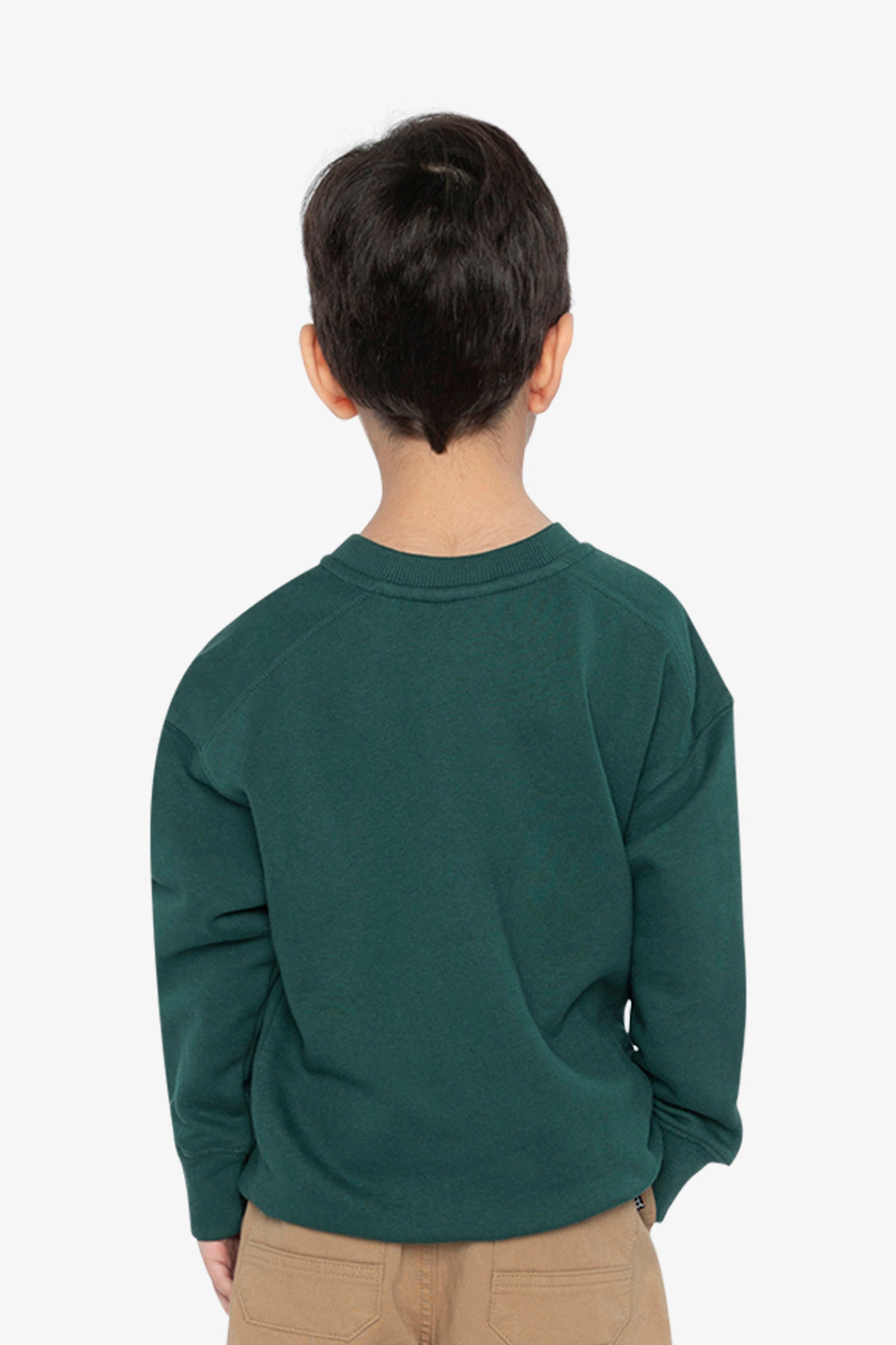 Deux par Boys Fleece Crewneck Sweatshirt with Nature Graphic