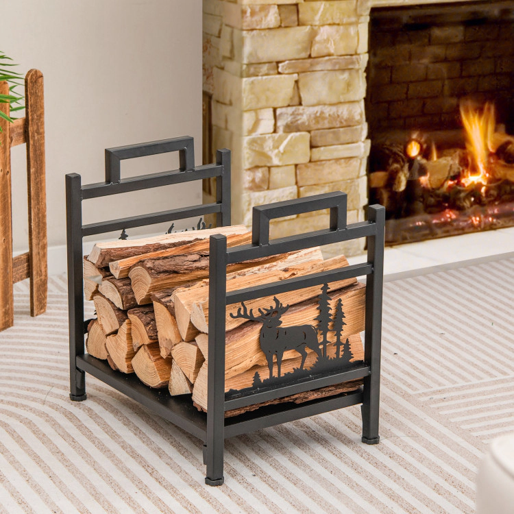 Hivvago Metal Firewood Rack With Dual Handles