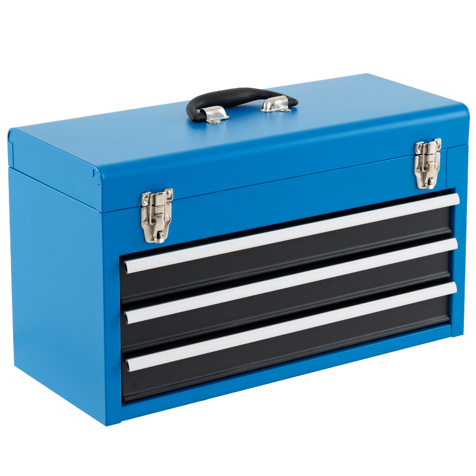 SUGIFT Portable Garage Mechanic Tool Cabinet Box with 3 Drawers 22-lb Drawer Capacity Blue