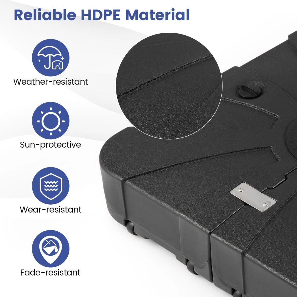 Hivvago Outdoor Umbrella Base Square Water And Sand Fillable Base