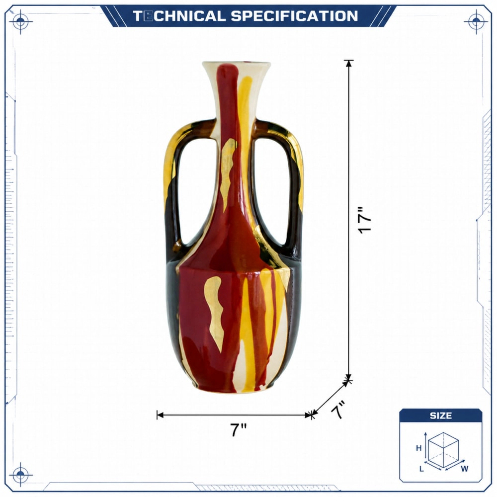 Toemoa Decorative Ceramic Accent Vase