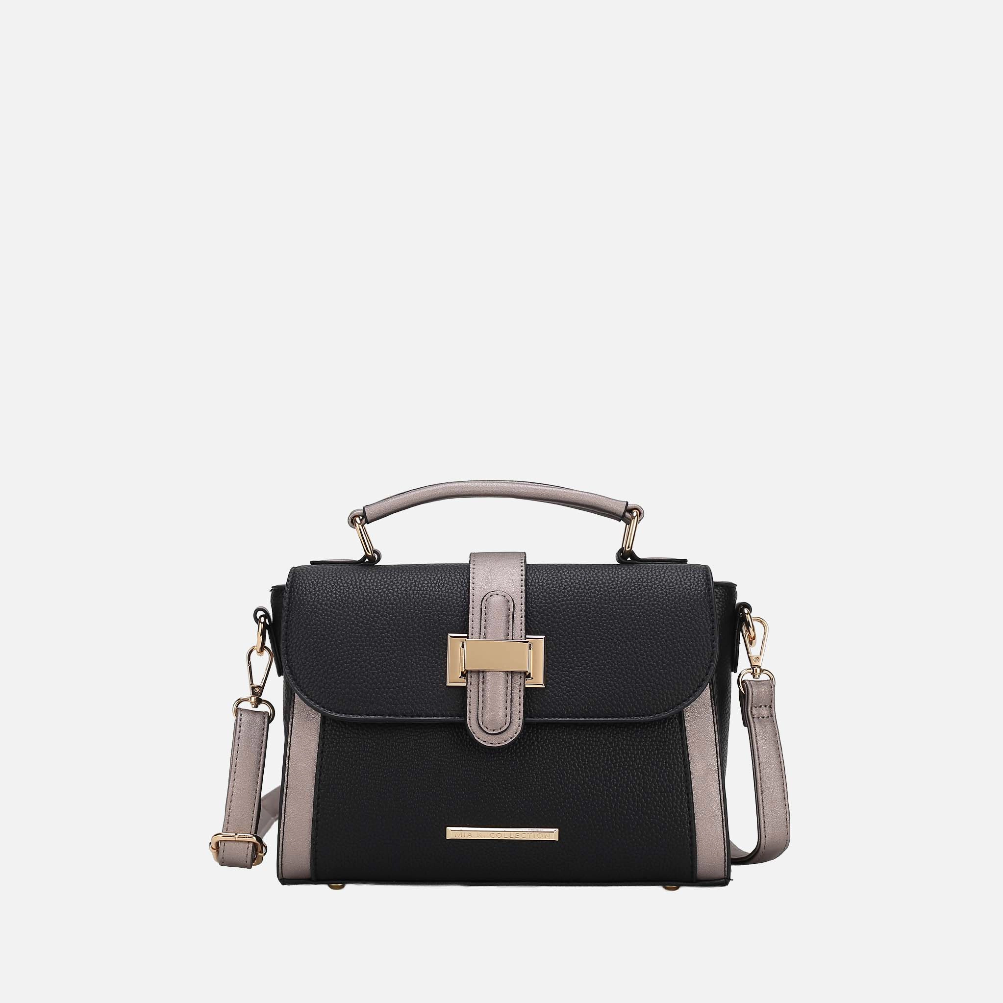 Mia K Collection Willa Women’s Color-Block Vegan Leather Shoulder Bag