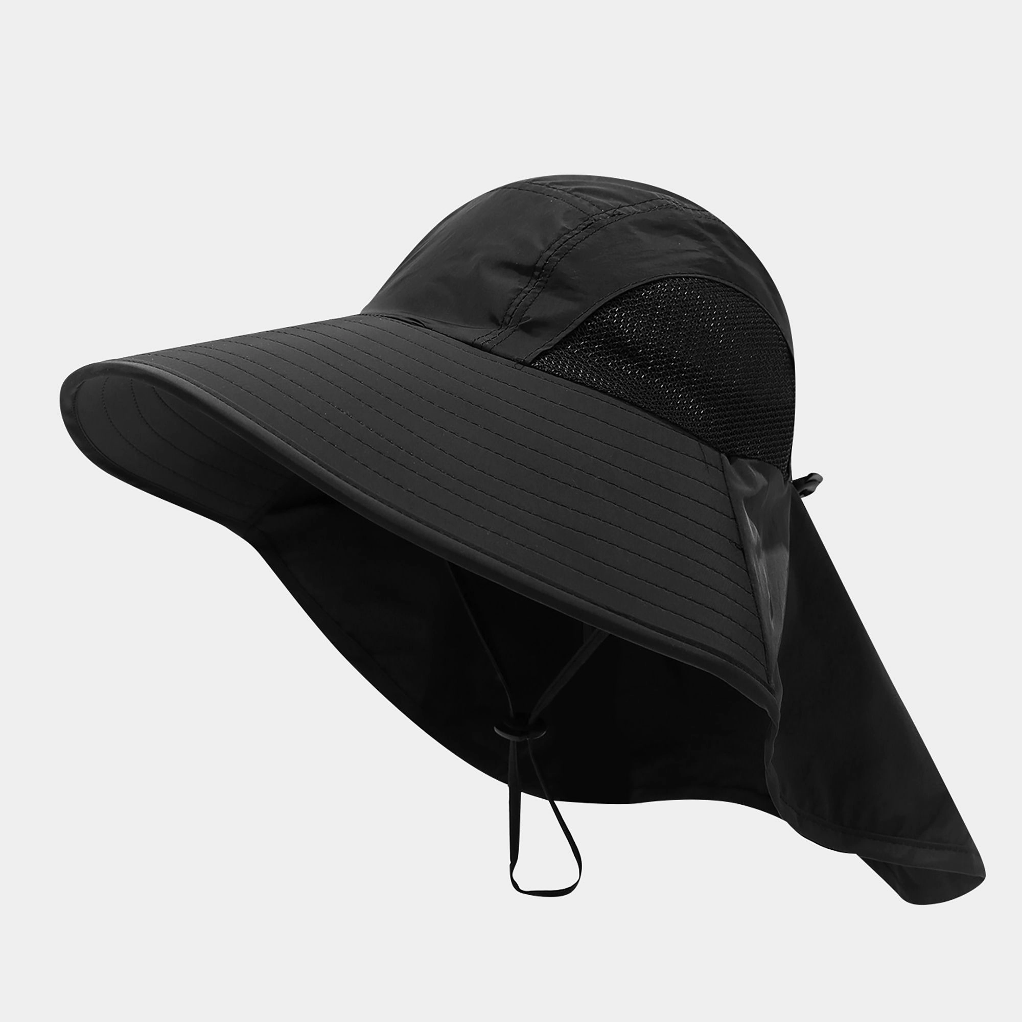 Anna-Kaci Women's Wide Brim Sun Hat with Neck Flap UV Protection Lightweight Breathable Outdoor