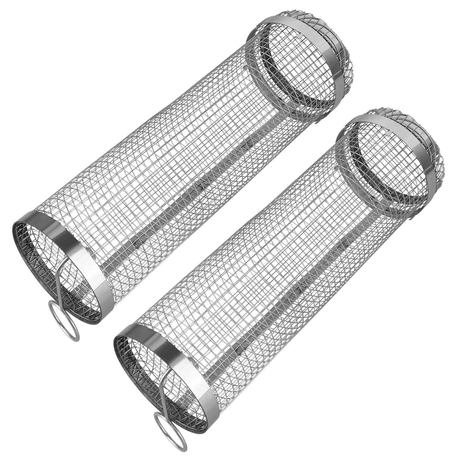 GBruno 2-Pc Stainless Steel BBQ Rolling Basket