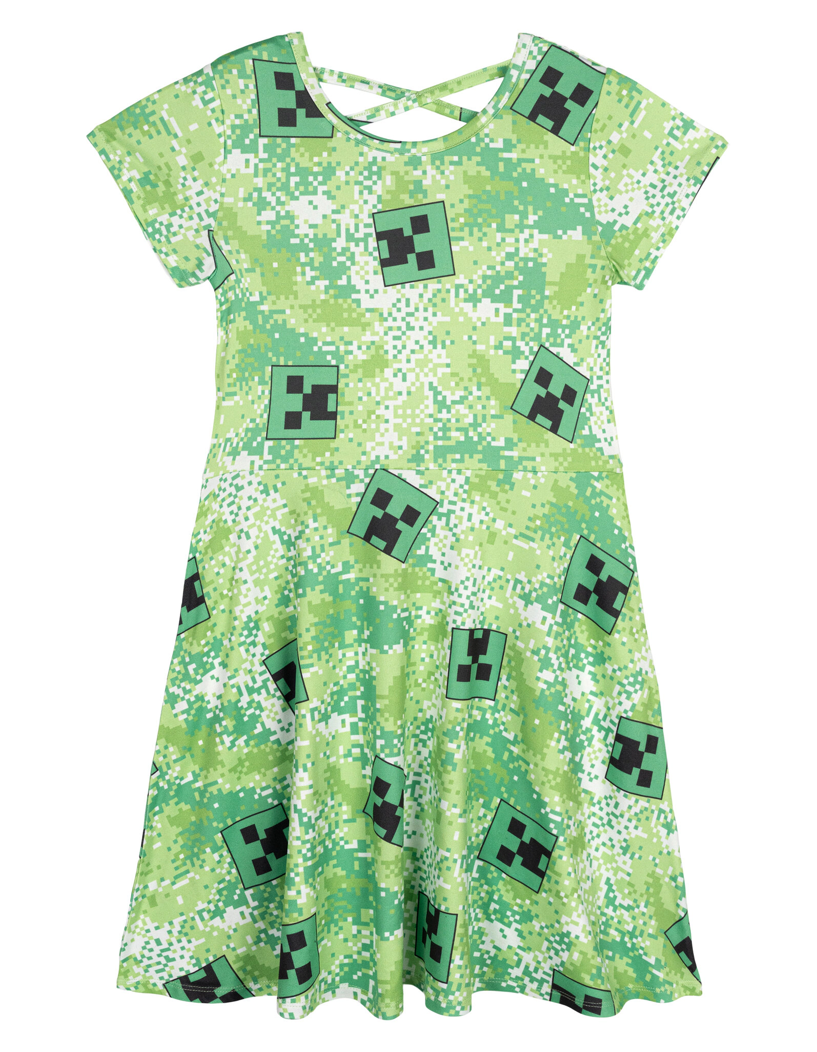Minecraft Creeper Girls' 2-Pack Skater Dresses