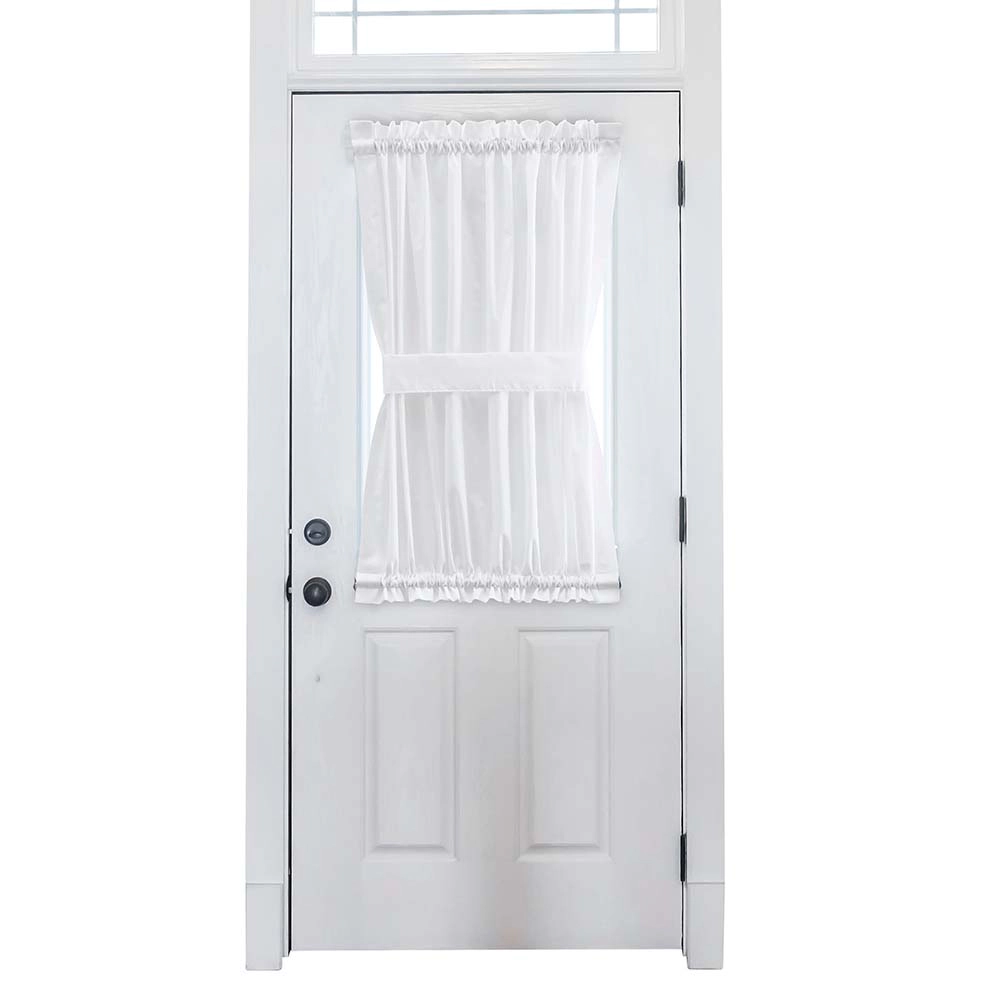 Ellis Stacey 1.5" Rod Pocket High Quality Fabric Solid Color Door Panel 41"x72" White