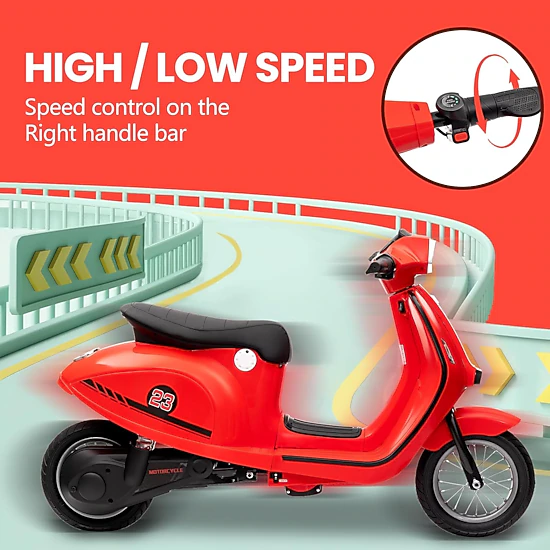 Enjyam 24V 350W Electric Dirt Bike for Kids 8–14, 14MPH Max, Waterproof, Rear Brake, LED Lights, 143 lbs Capacity