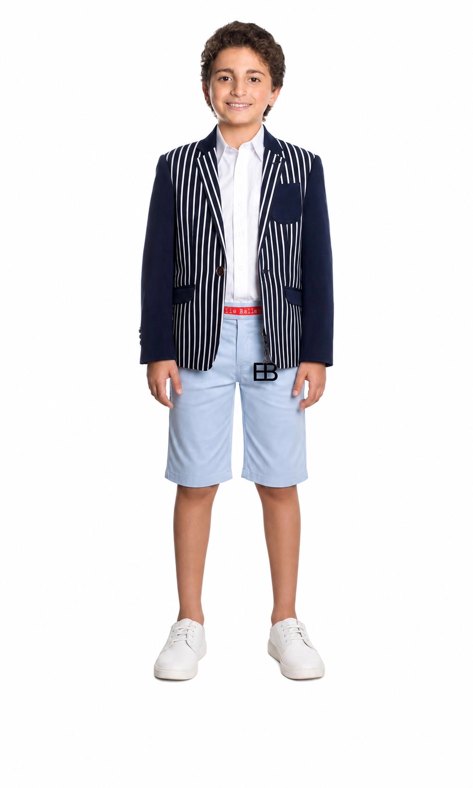 Elie Balleh Boys Slim Fit Knit Blazer