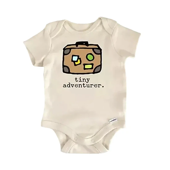 NOFO VIBES Unisex Adventure Travel Luggage Newborn Baby Bodysuit