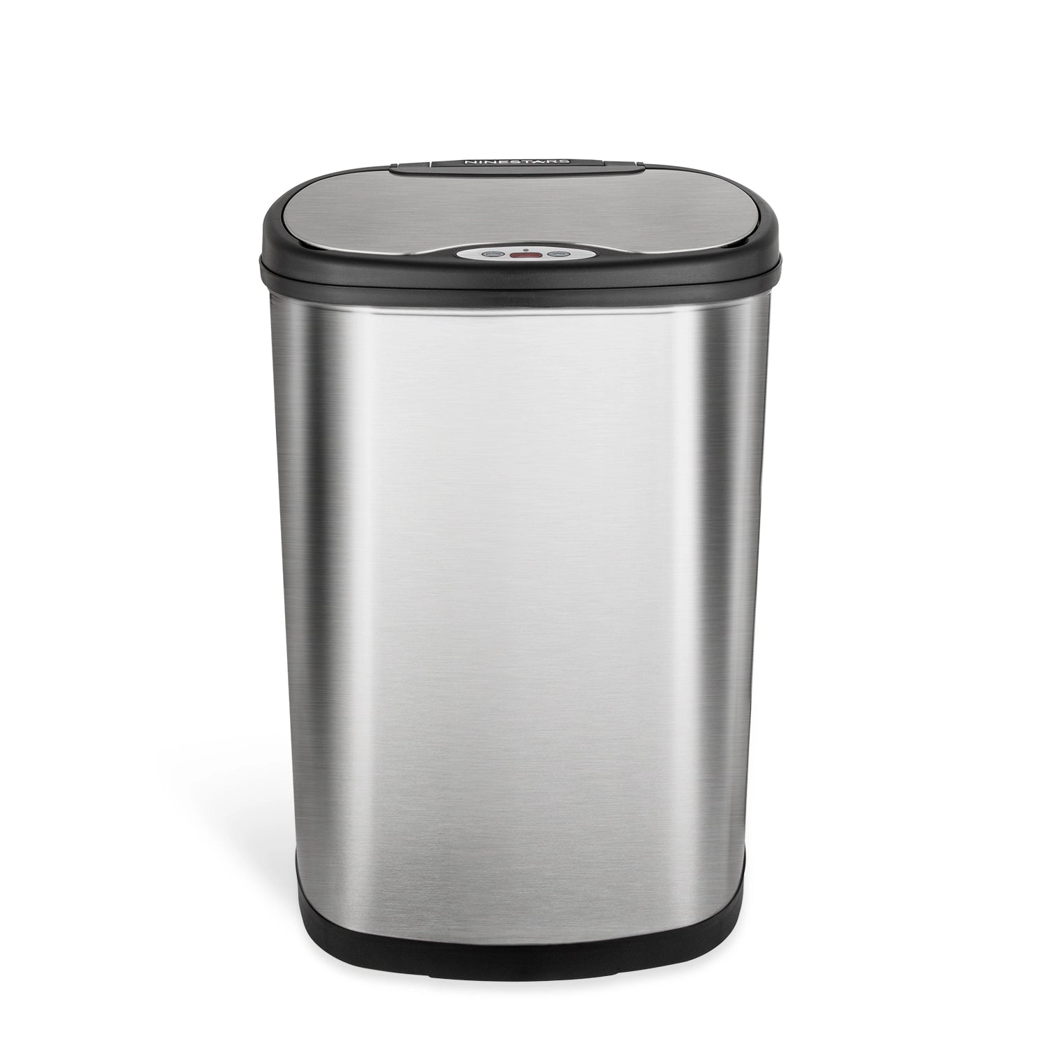Ninestars Modern Oval 13.2-Gallon Stainless Steel Motion Sensor Trash Can