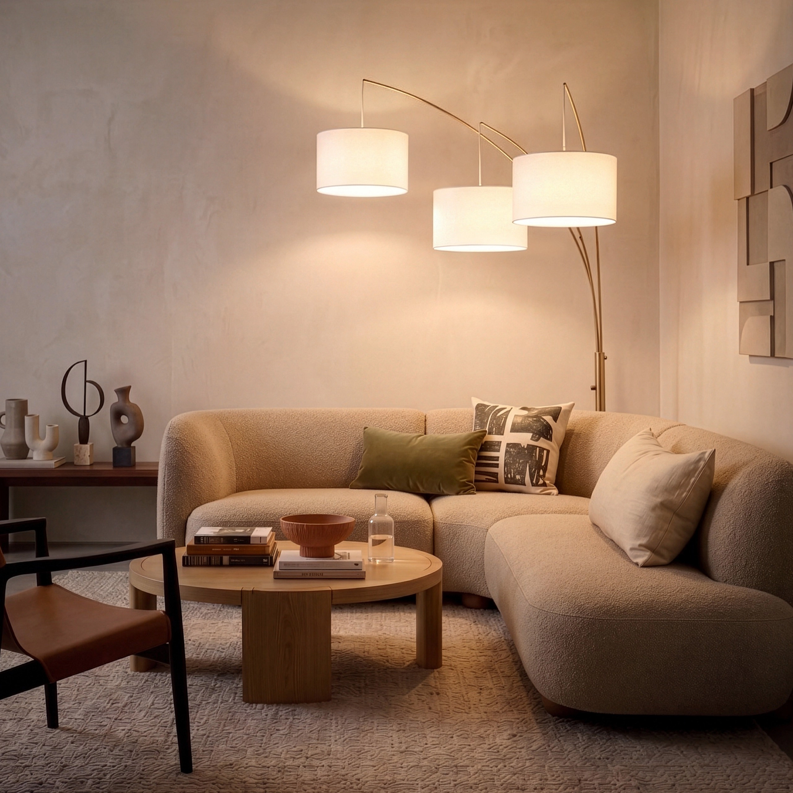 Brightech Trilage Marble Adjustable Floor Lamp