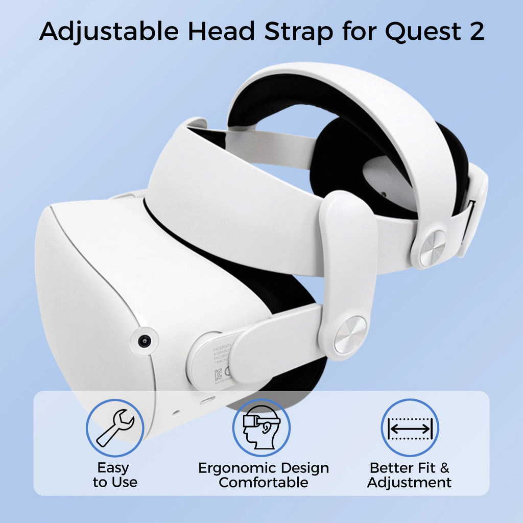 Alpha Digital Made for Meta Quest 2, Adjustable/Comfortable - Headstrap Replacement