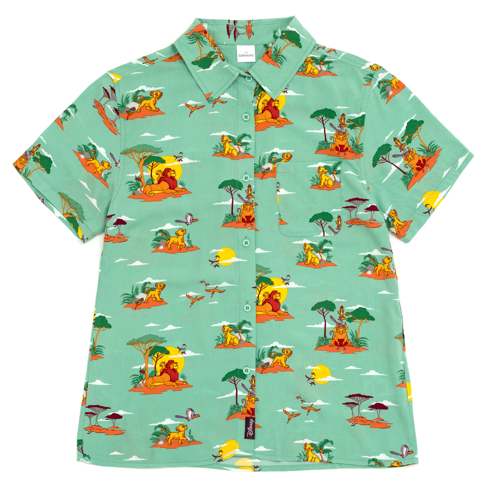 Disney Lion King Matching Family Short Sleeve Button Down Shirt