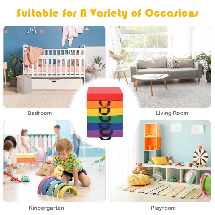 Hivvago Toddler Floor Cushion Set with Handles