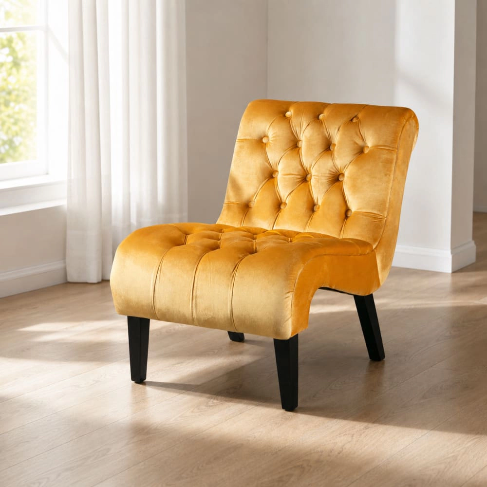 GOODSILO Upholstered Velvet Accent Chair Comfortable Seating