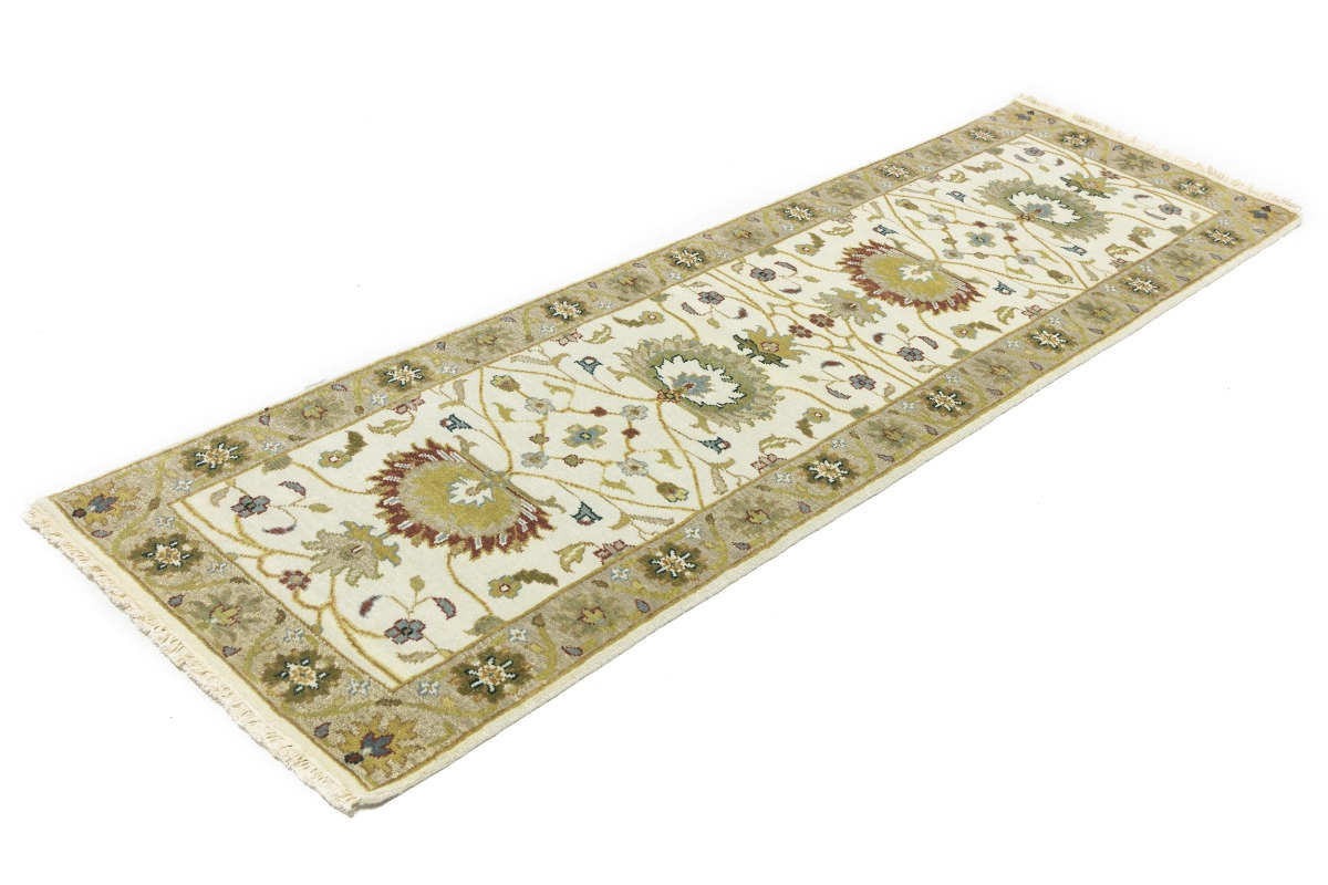 Magic Rugs Cream Floral Osh Chobi 2'5X8 Peshawar Oriental Runner Rug