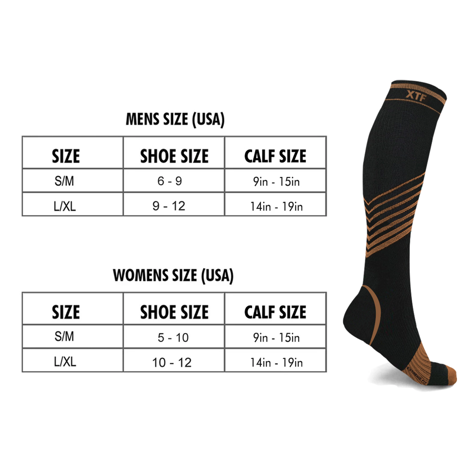 Extreme Fit Copper Compression Knee High Socks For Men And Women