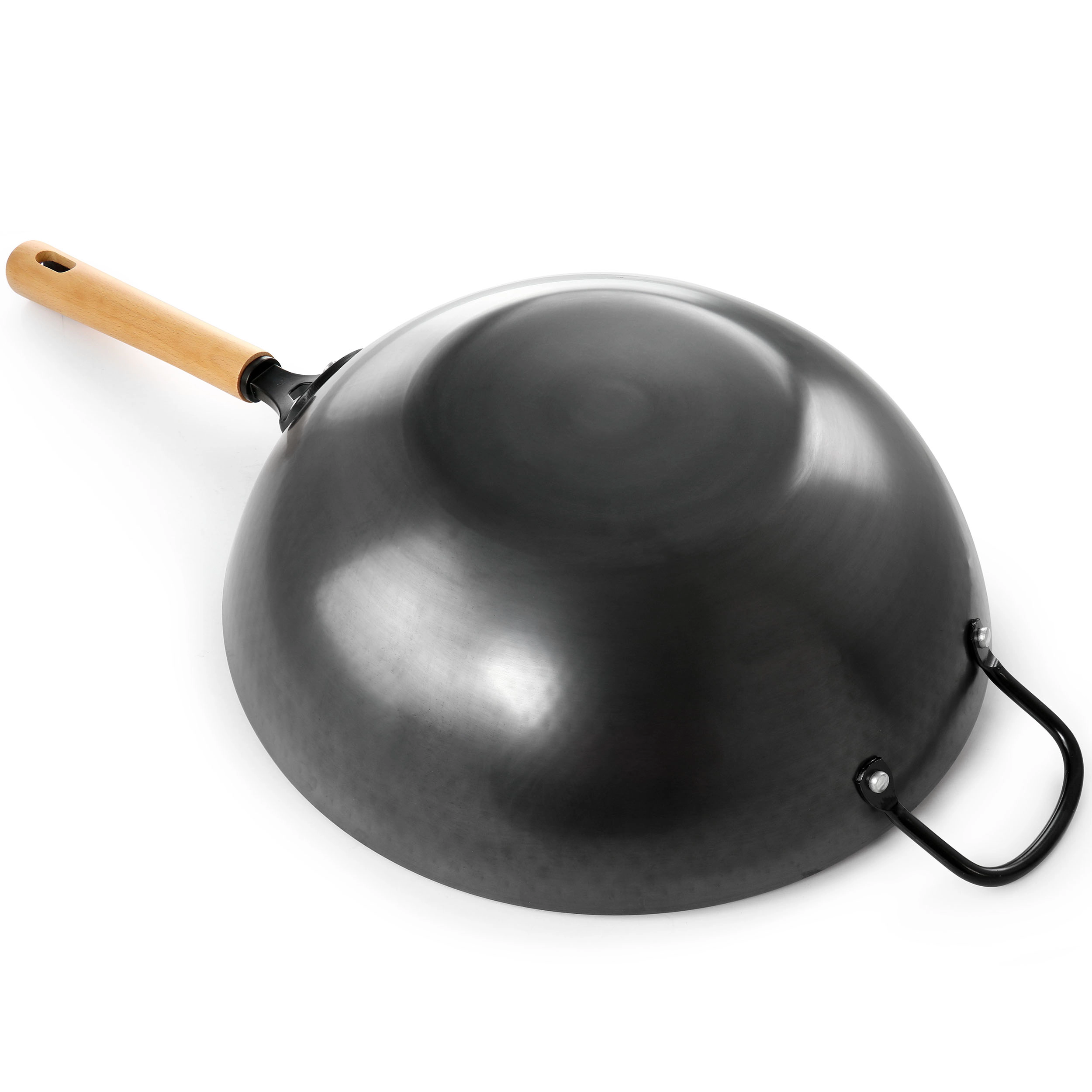 Oster Bressler 13.5in Nonstick Carbon Steel Wok with Wooden Handle