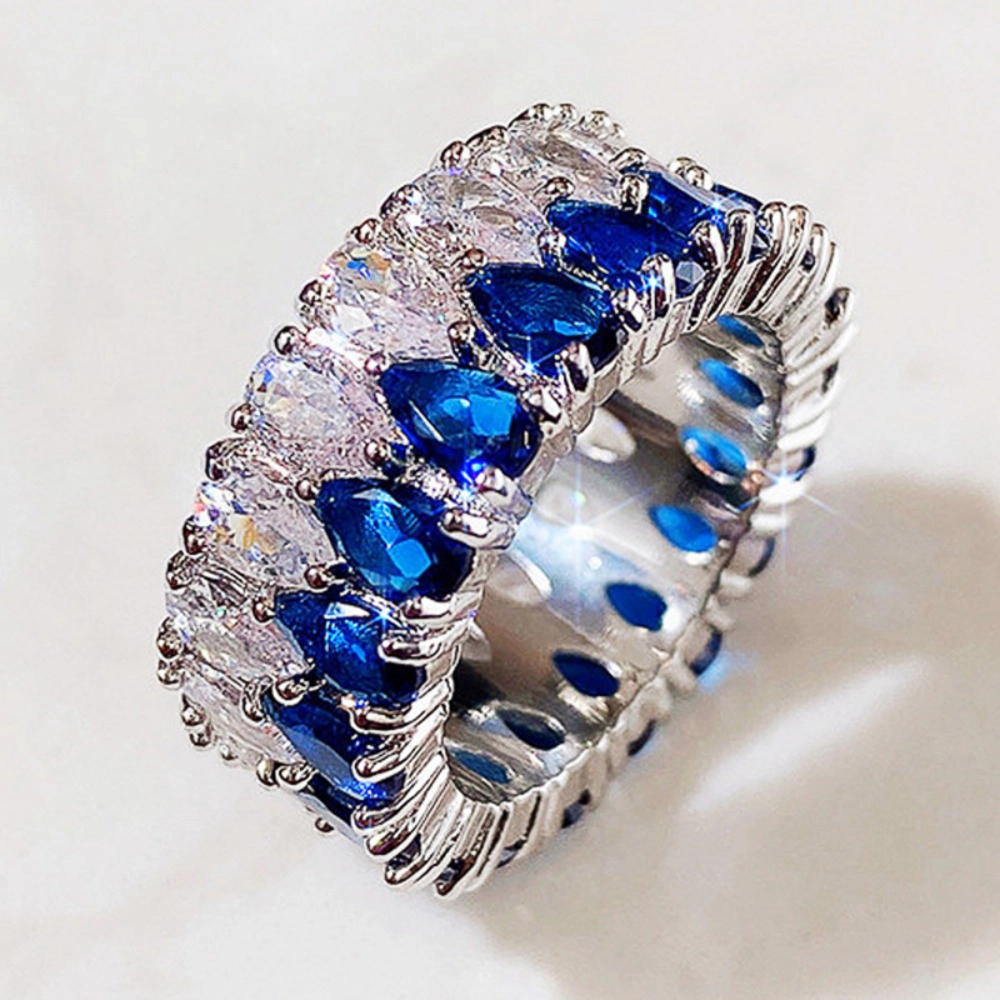 Wardrobe Whimsy Sparkling Cubic Zirconia Full Eternity Stackable Band Ring