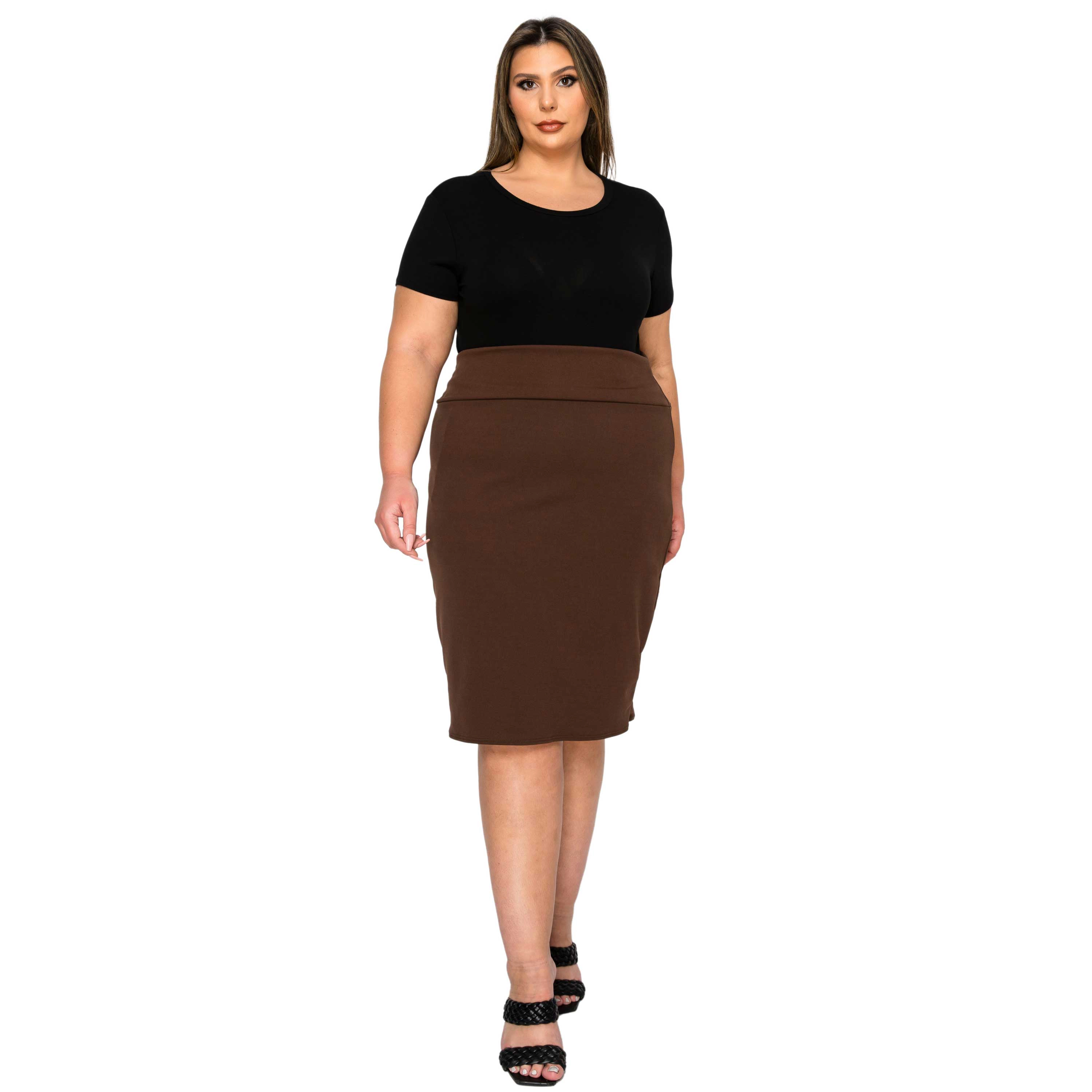 L I V D Women's Plus Molly Pencil Skirt