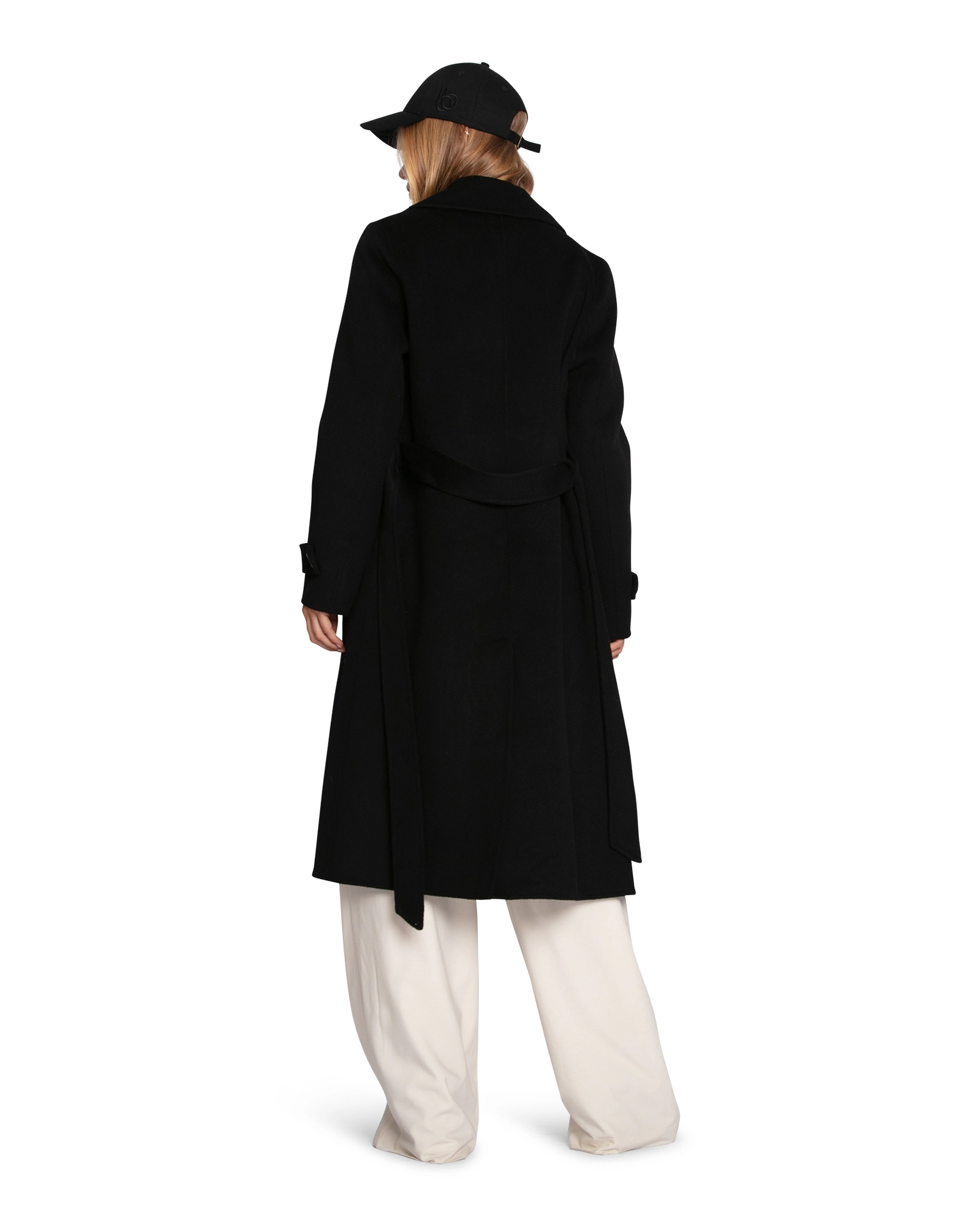 Belle & Bloom Womens Front Runner Wool Blend Belted Coat