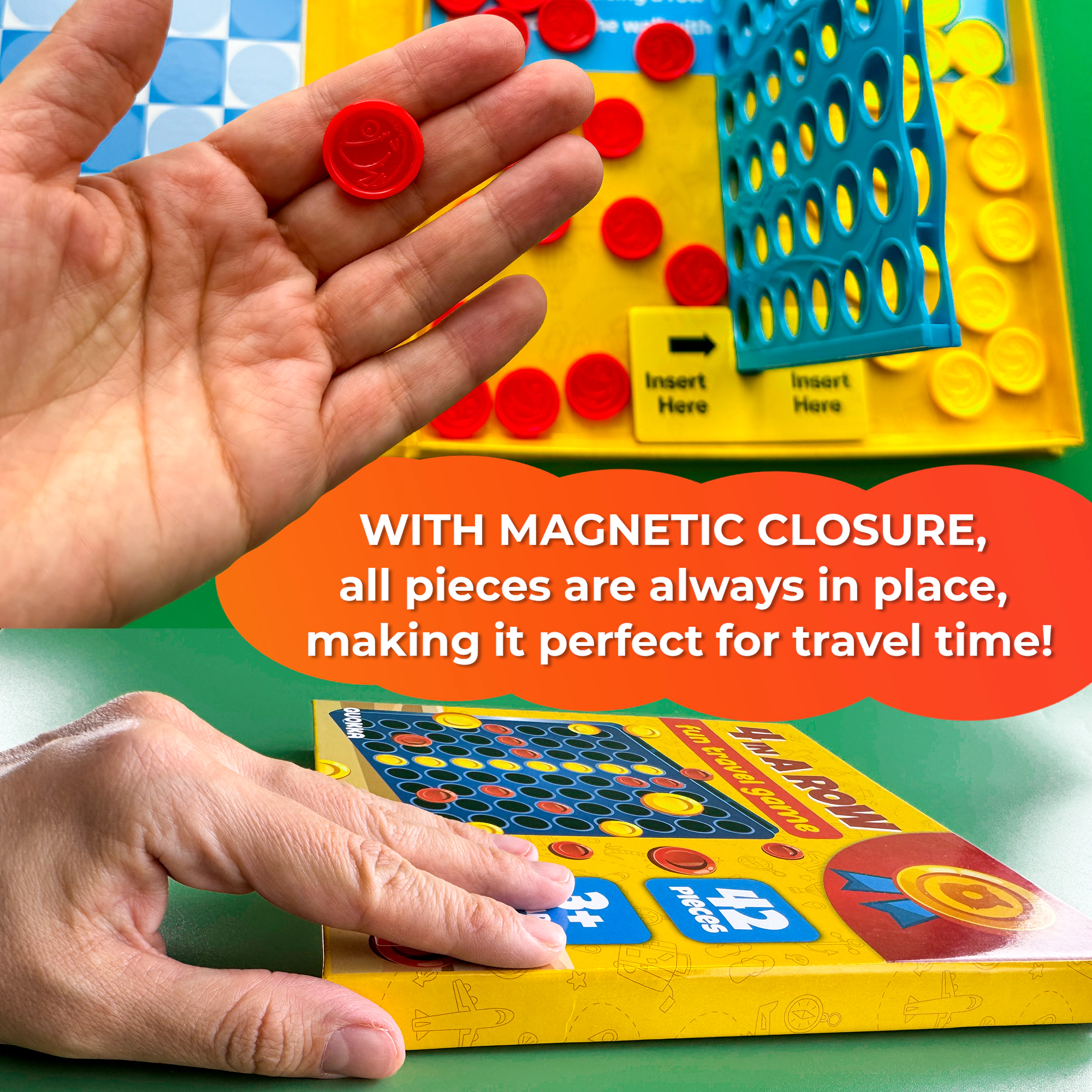 QUOKKA Magnetic Travel Games for Kids Ages 3-5, Portable Activity Set with Game Board and Pieces