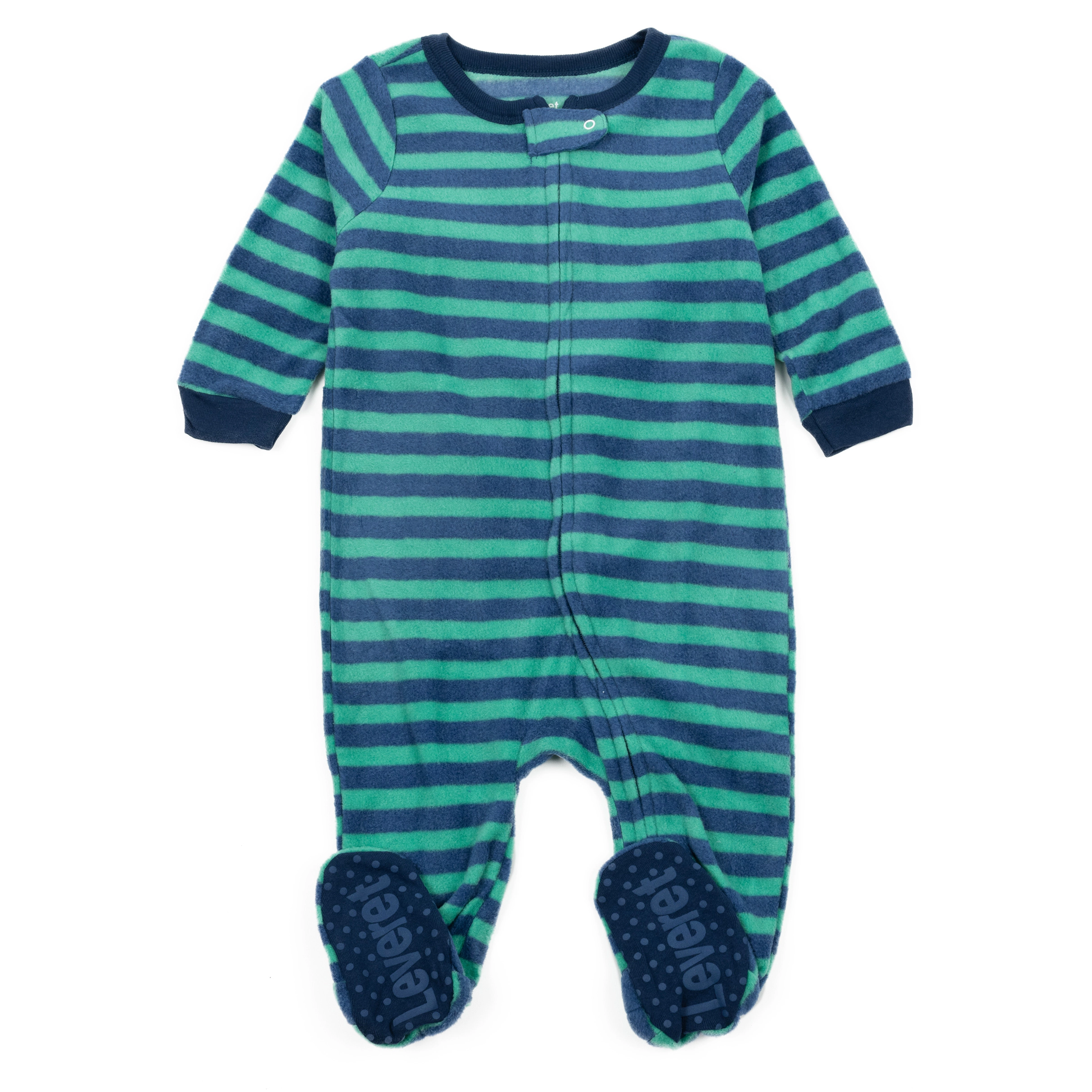 Leveret Baby/Toddler Striped Fleece Footed Pajamas