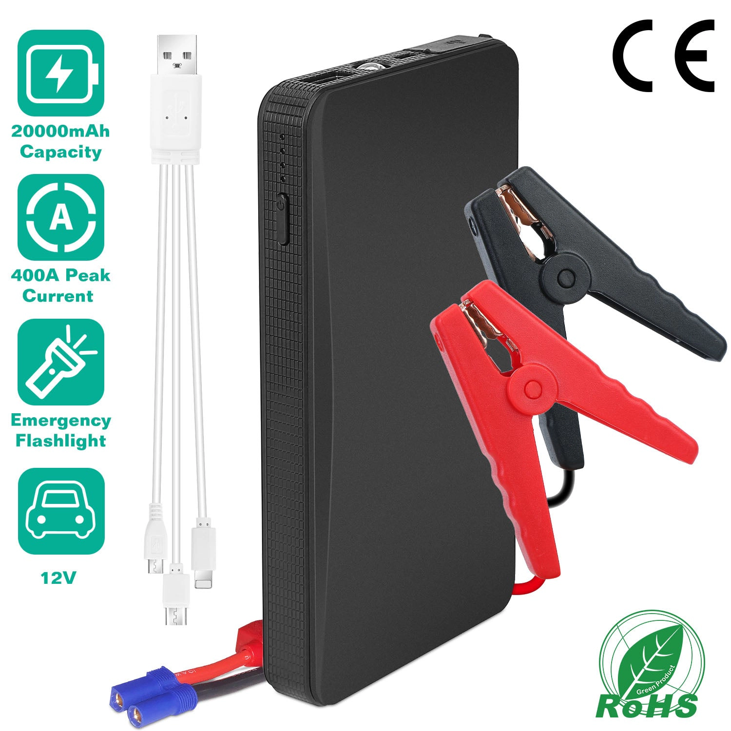 GBruno 400A 20000mAh Car Jump Starter Power Bank