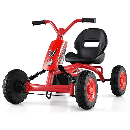 SUGIFT 4-Wheel Kids Go Kart with Steering Handlebars and 2-Position ...
