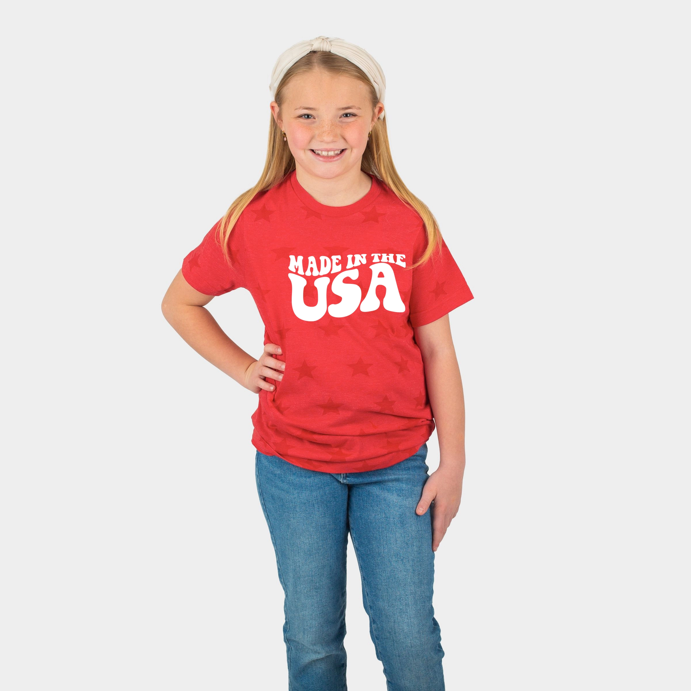 The Juniper Shop - Made USA Wavy Youth Short Sleeve Star Tee