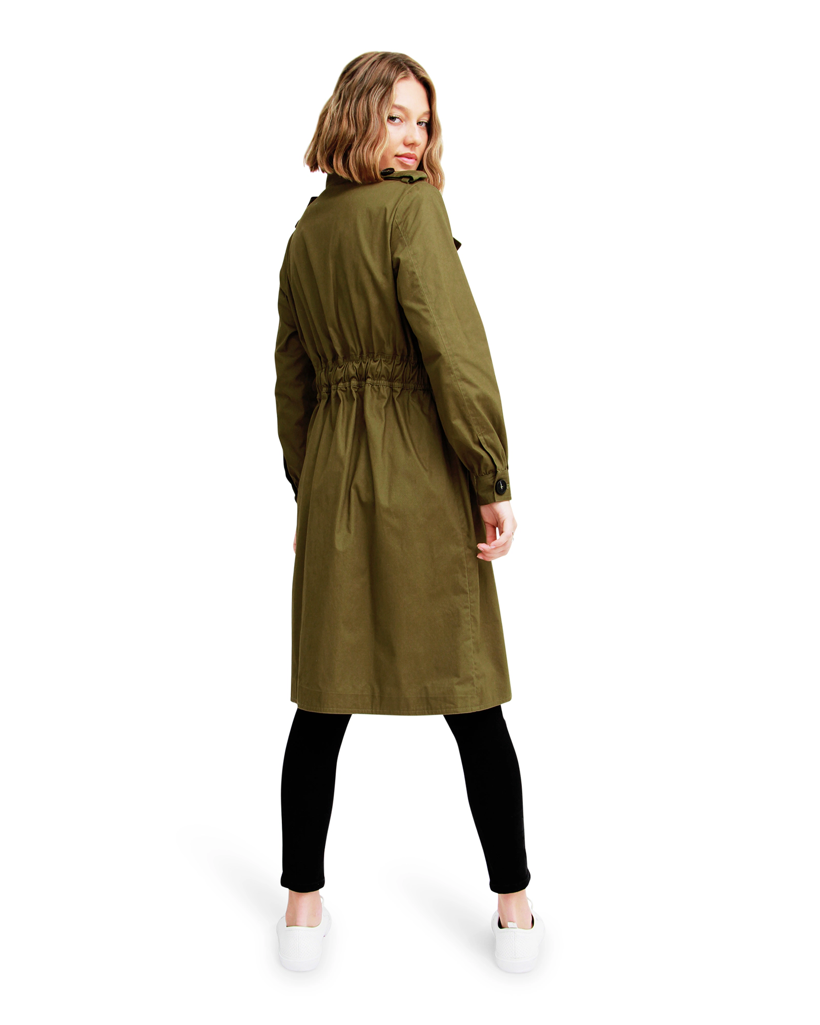 Belle & Bloom Womens Carlisle Button Front Trench Coat