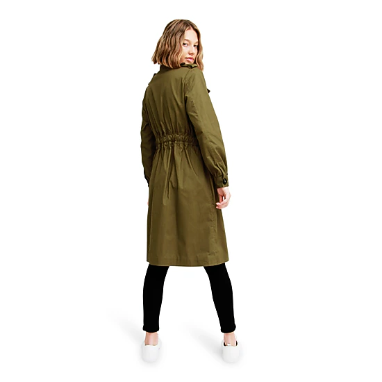 Belle & Bloom Womens Carlisle Button Front Trench Coat