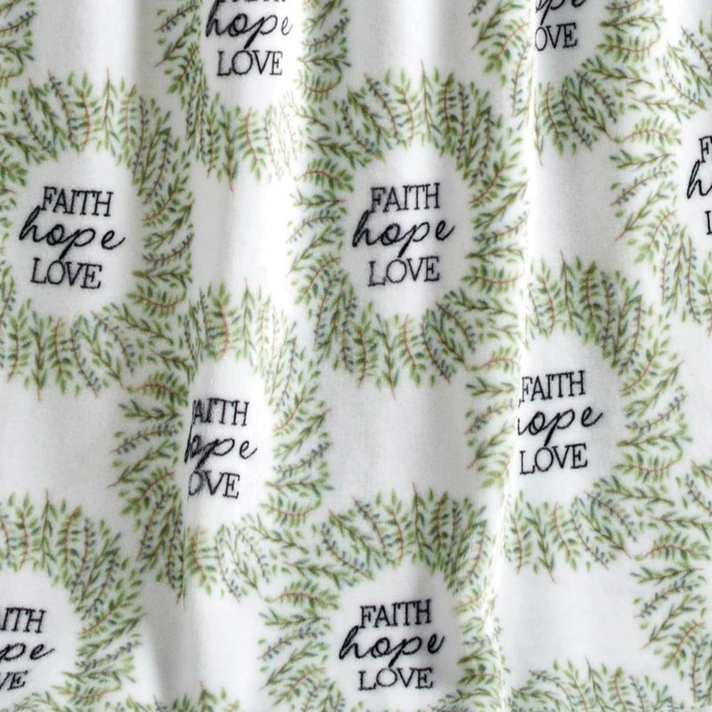 Plazatex Faith Hope And Love Micro plush Decorative All Season Multi Color 50" X 70" Throw Blanket