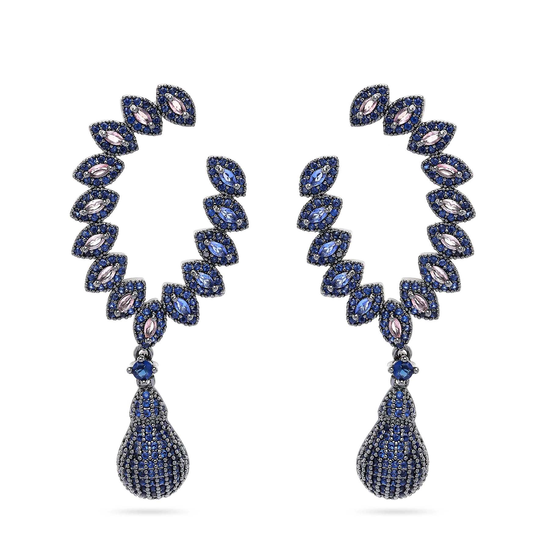 AGP PARIS Womens Delicate Leaf Drop Earrings