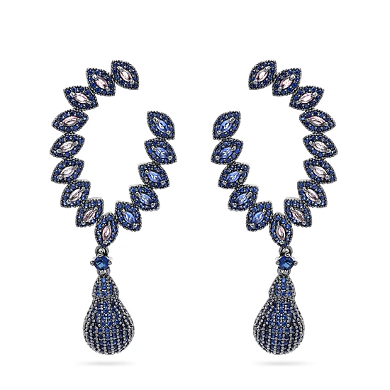 AGP PARIS Womens Delicate Leaf Drop Earrings