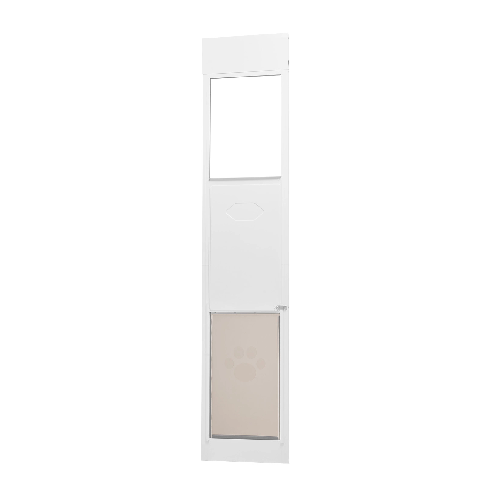 HONGGE Dog Door for Sliding Glass Door 75 7/8" - 80 11/16" Adjustable Height Doggy Door for Sliding Doors Aluminum