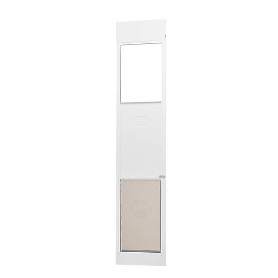 HONGGE Sliding Glass Dog Door for Large Dogs, 13.6x23.6 Inch Flap, Aluminum Frame, Tempered Glass Window, Lock