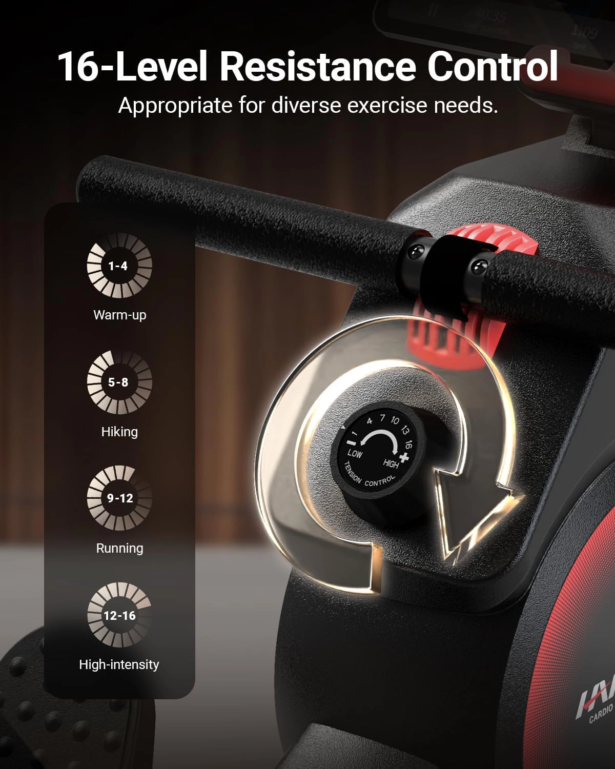 HARISON Magnetic Rowing Machine for Home, Quiet Rower with 16-Level Resistance, Bluetooth App & 350 LB Capacity
