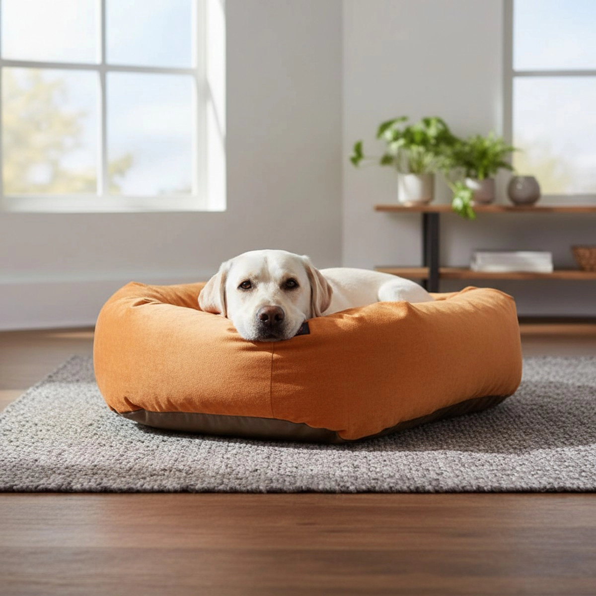 MajesticPet 40 in. Villa Donut Pet Bed, Orange