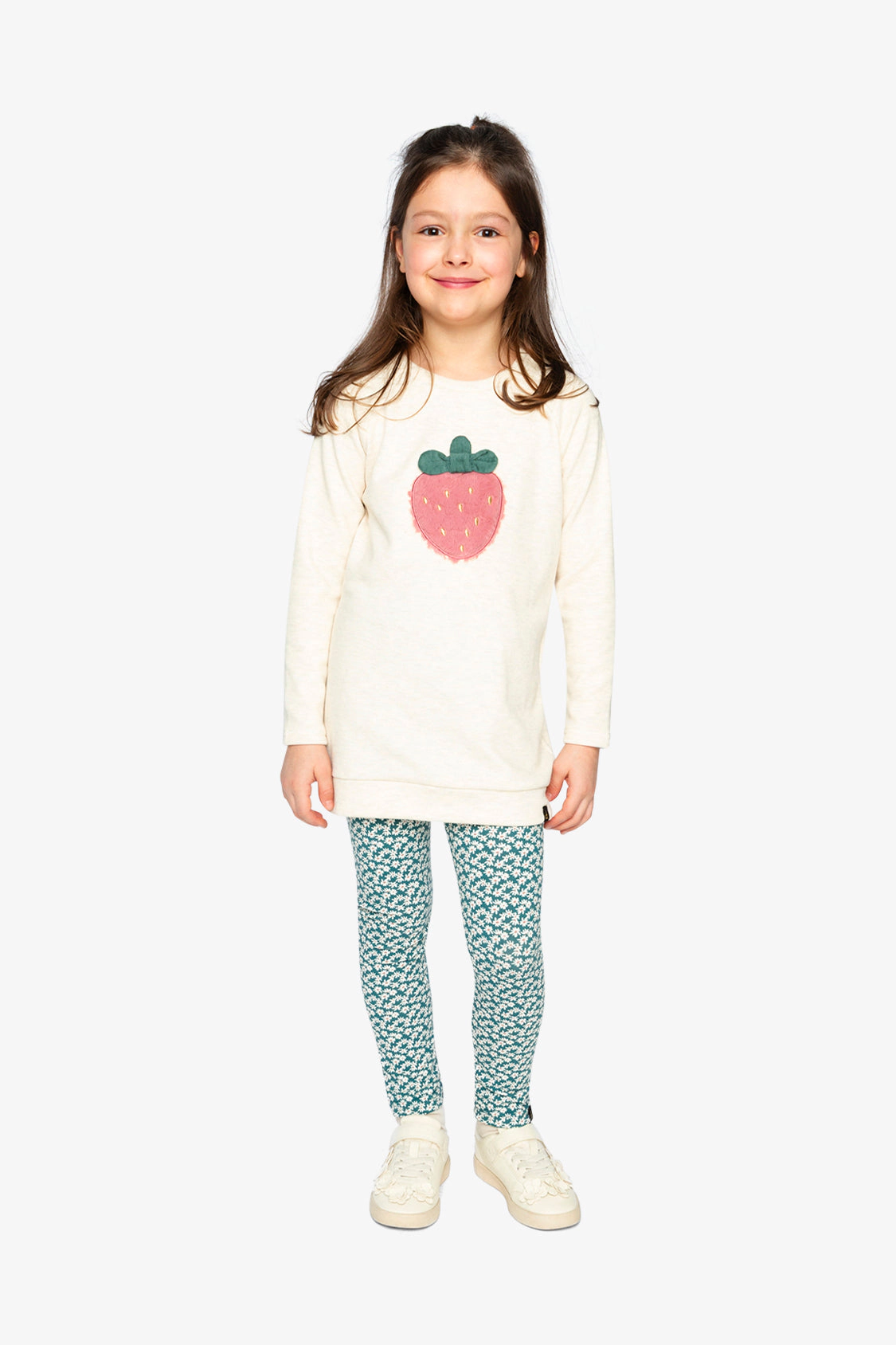 Deux par Girls Daisy Print Organic Cotton Leggings