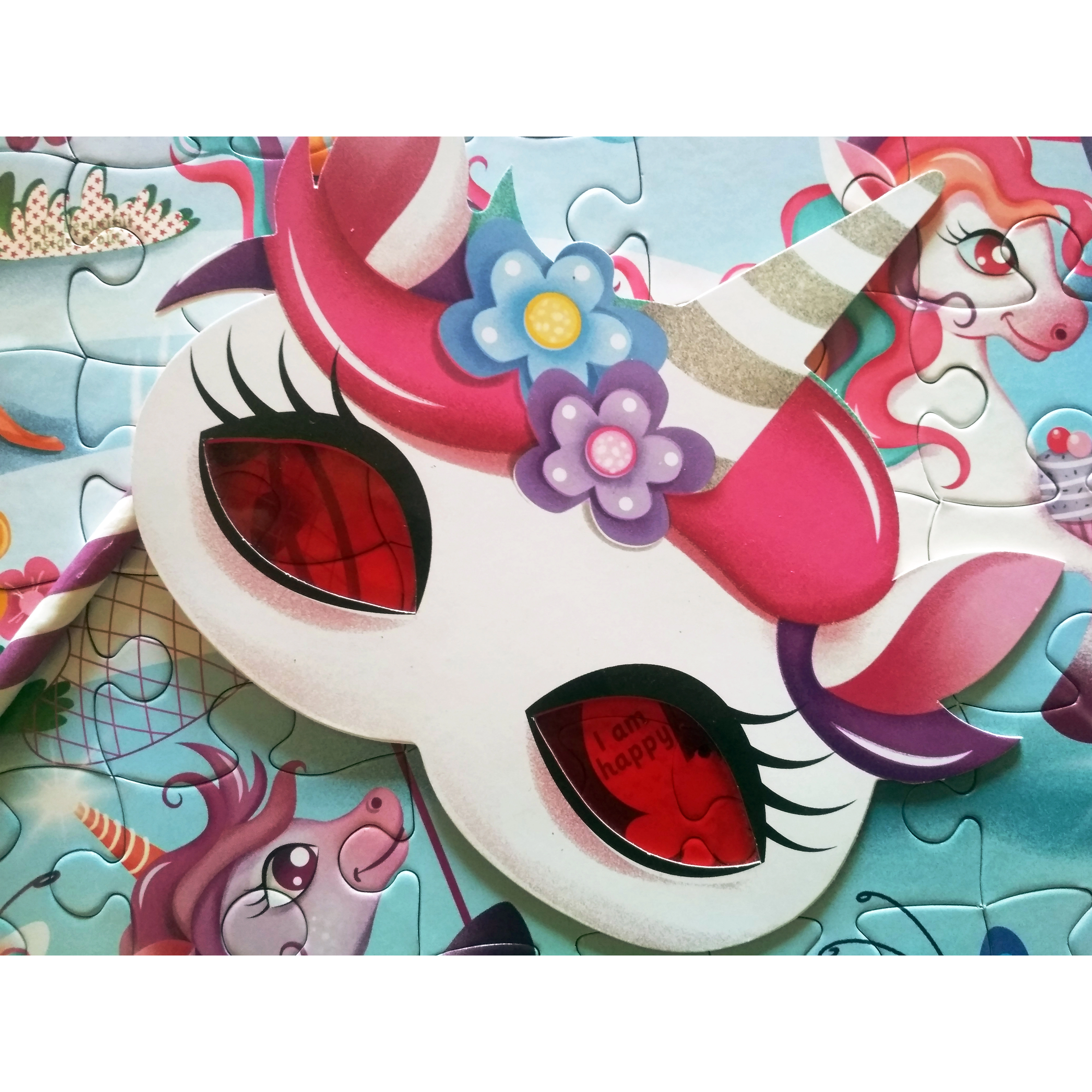 Chalk & Chuckles I Love Unicorns Secret Message Puzzle -100 pieces