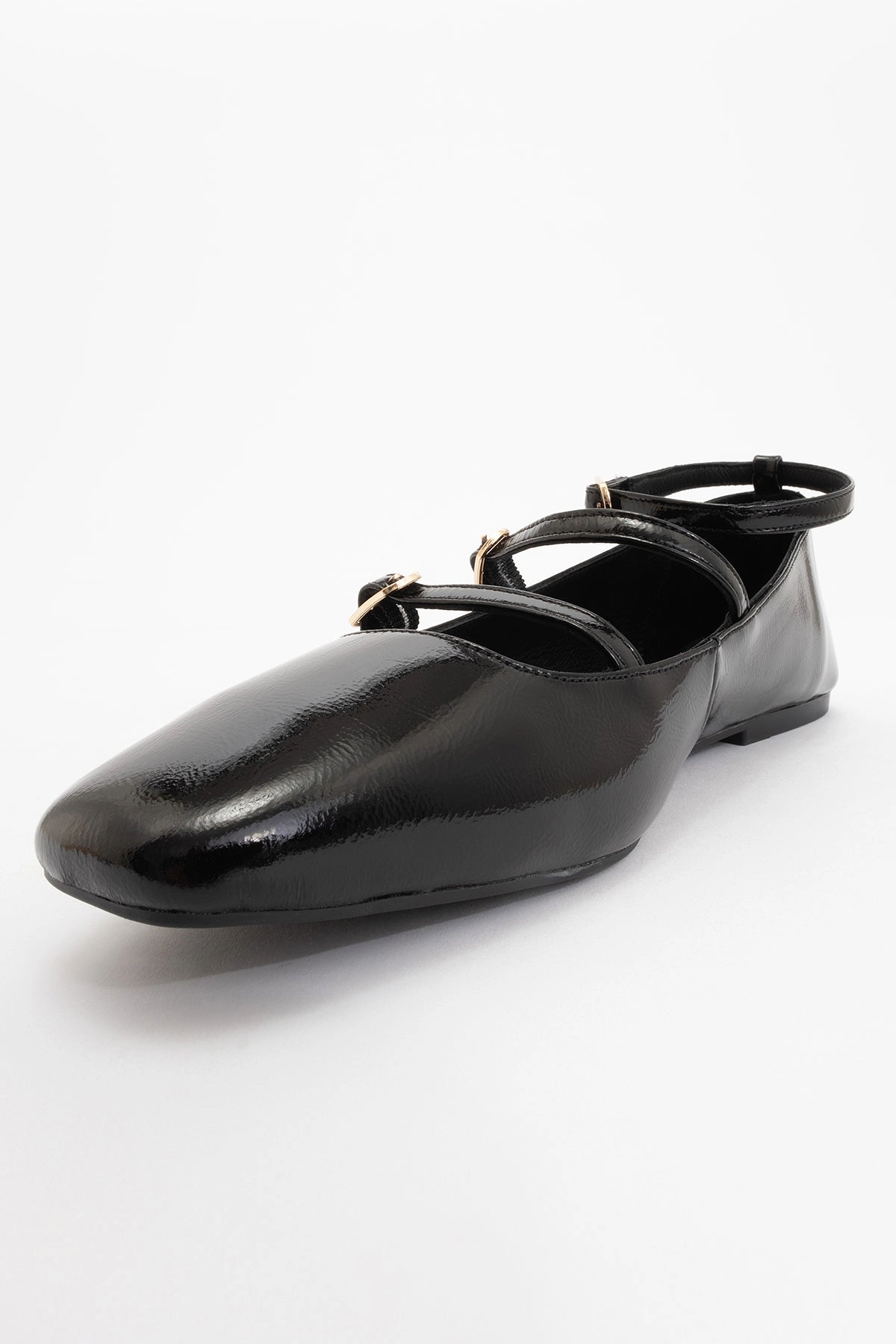 Forever & Always Womens Serena Leather Mary Jane Flats