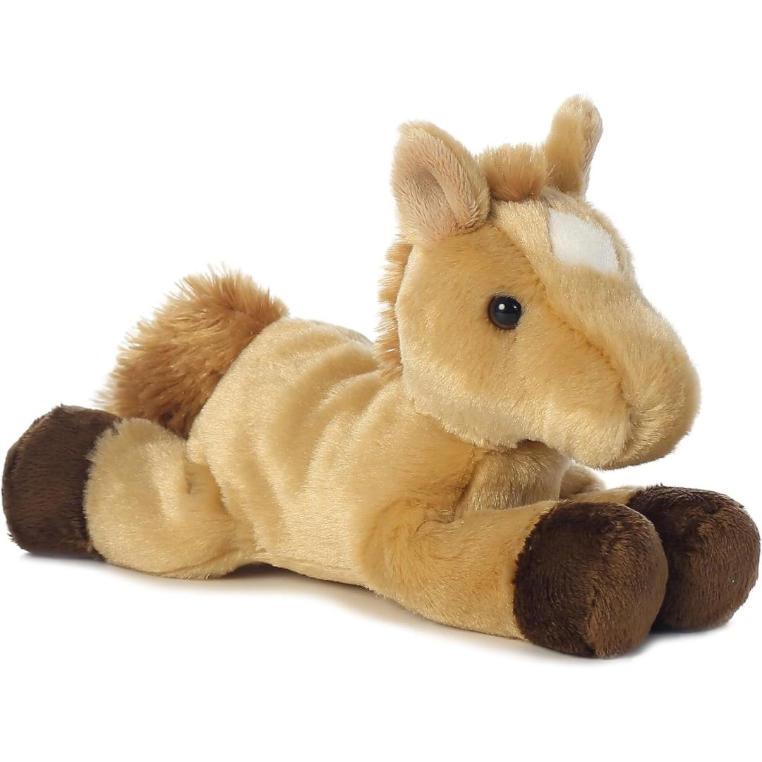 Aurora Mini Flopsie Prancer Tan Horse 8-Inch Stuffed Animal Plush