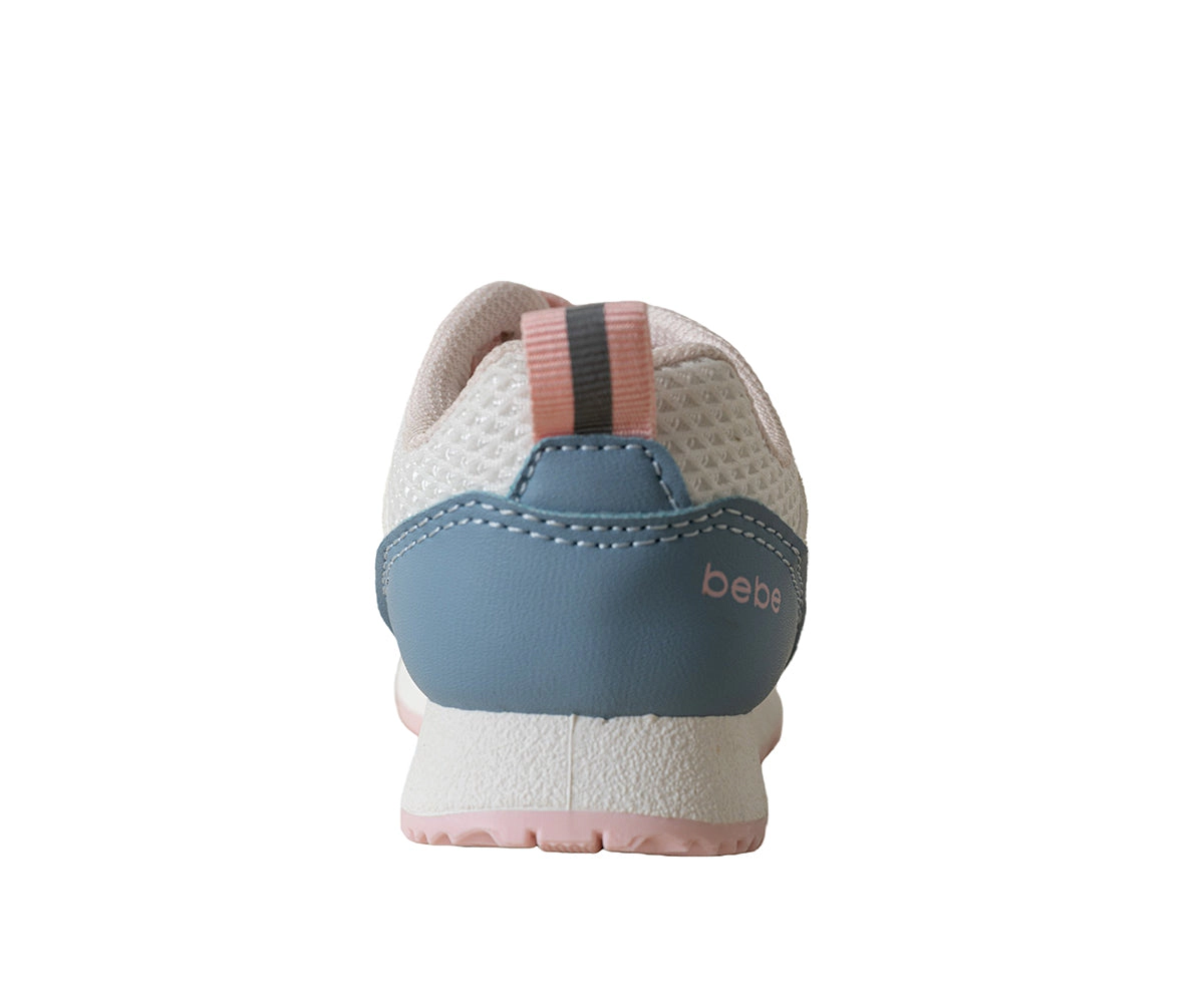 Bebe Girl's Toddler Flower Embroidery Lace-Up Sneakers