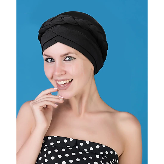 PIGFDK 4 Pieces Turban For Black Women Cap Head Wraps Beaded Headscarf Beanie Wrap