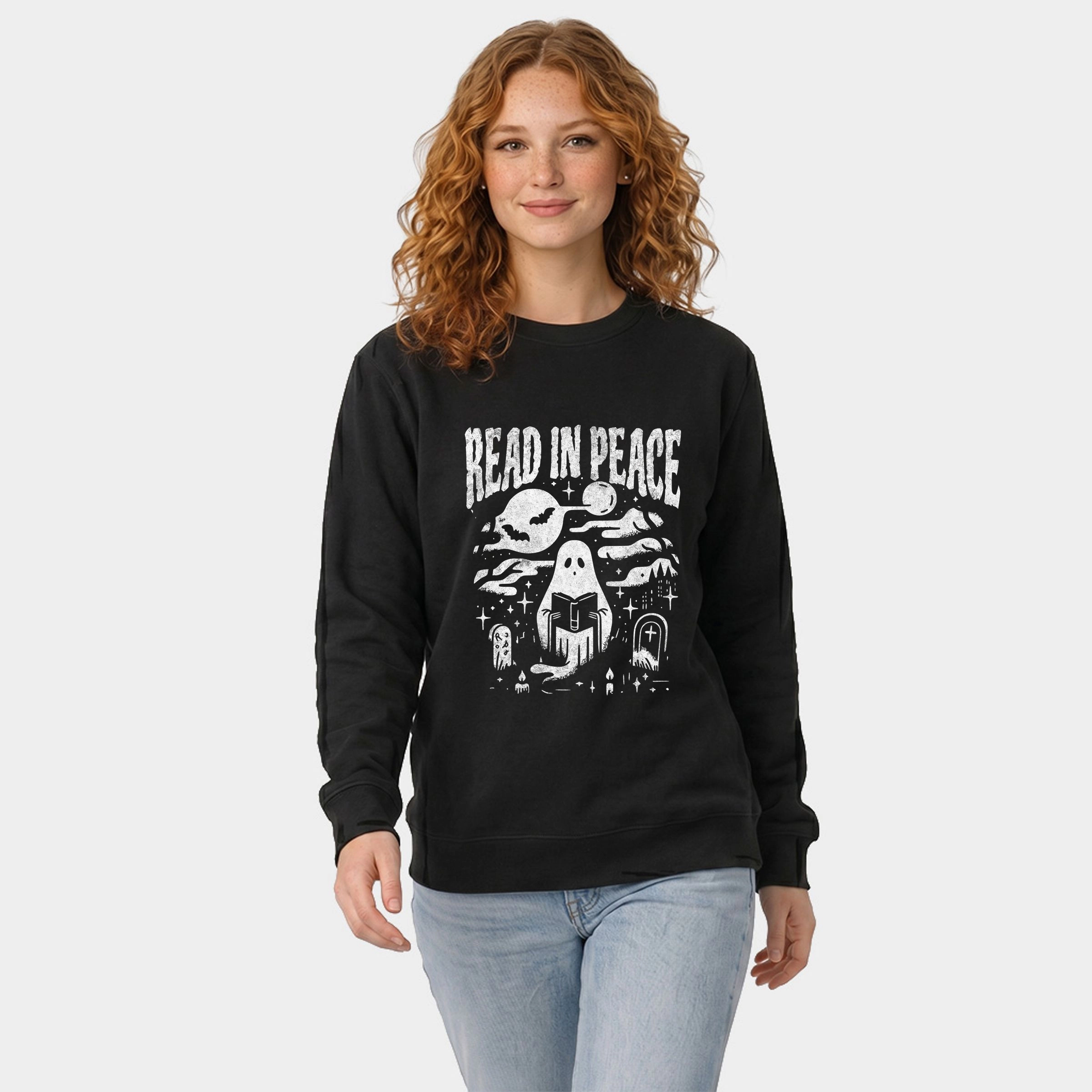Simply Sage Market - Women's Graphic Sweatshirt Read Peace Book Club