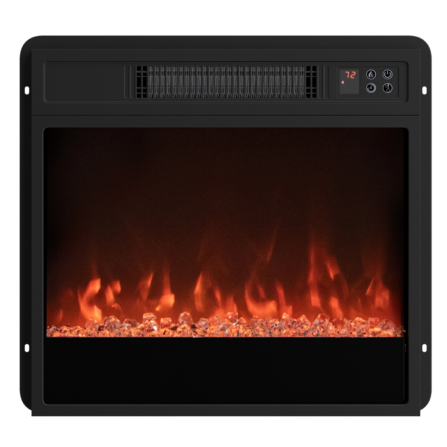 LJG 5000 BTU 18-Inch Electric Fireplace Insert with Remote Control and Brightness
