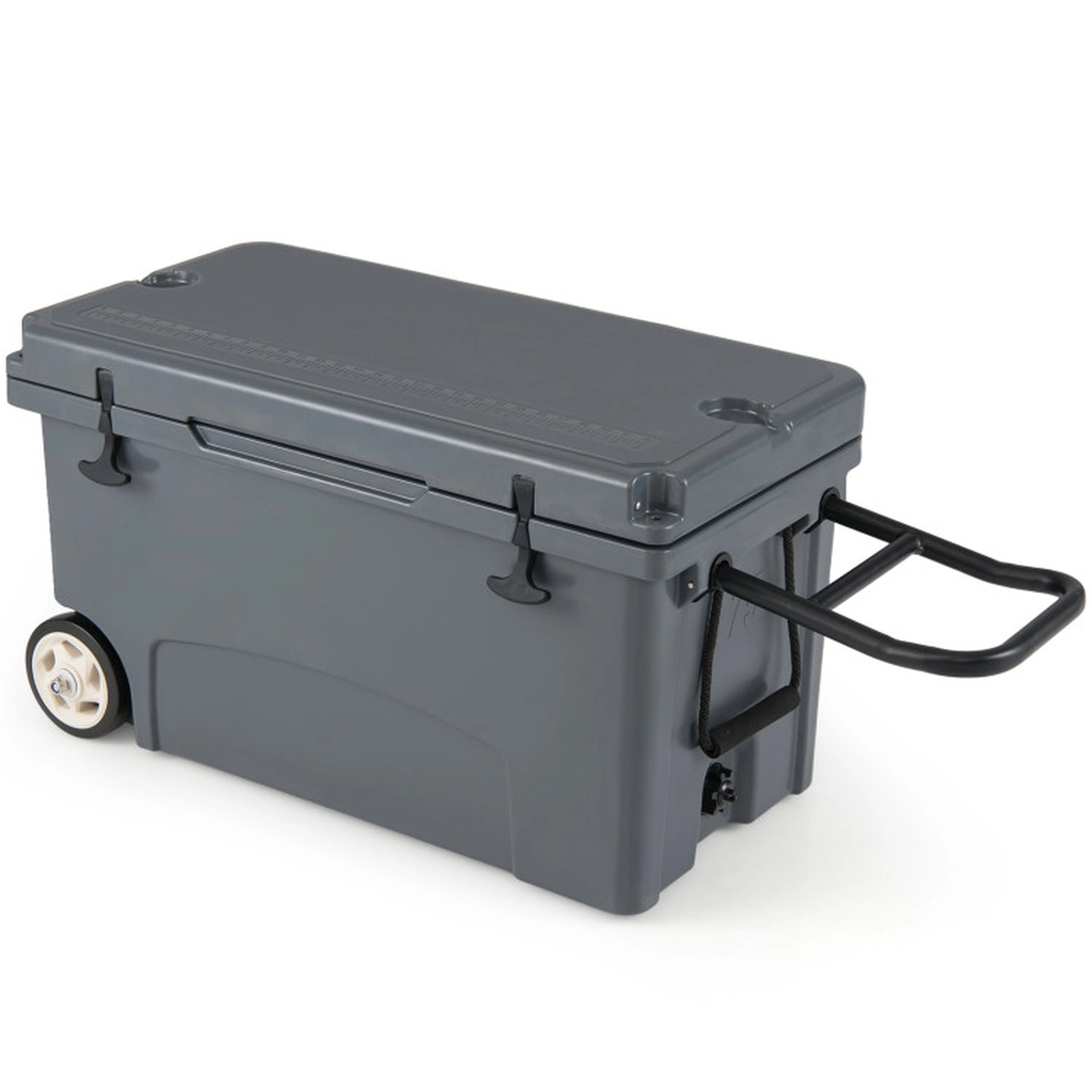SUGIFT 75-Quart Gray Rolling Hard Cooler with 6-Day Ice Retention 34.5-in W 17.5-in D 20-in H 440-lb Lid Capacity