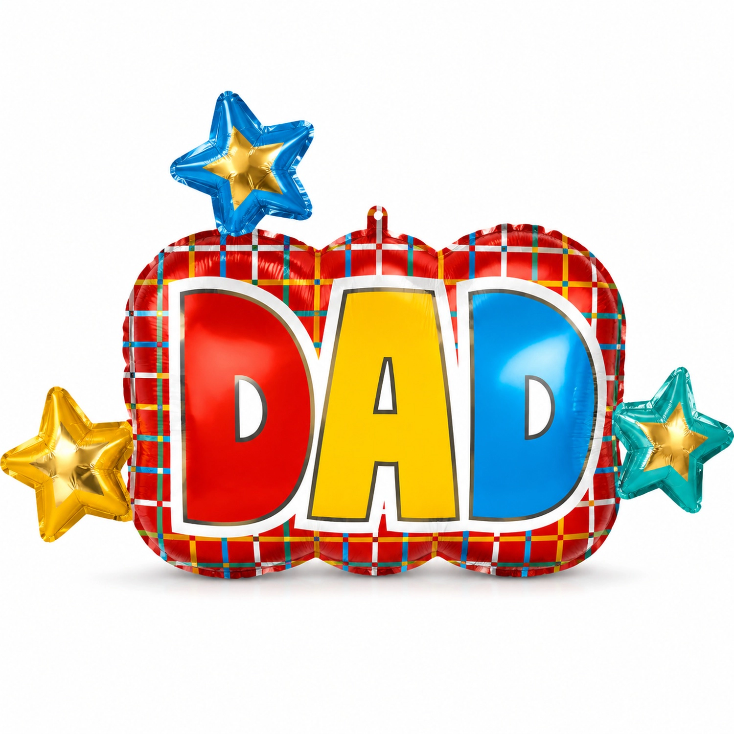 LoonBalloon Father's Day 36-Inch Multicolor Graphic Grid Balloon