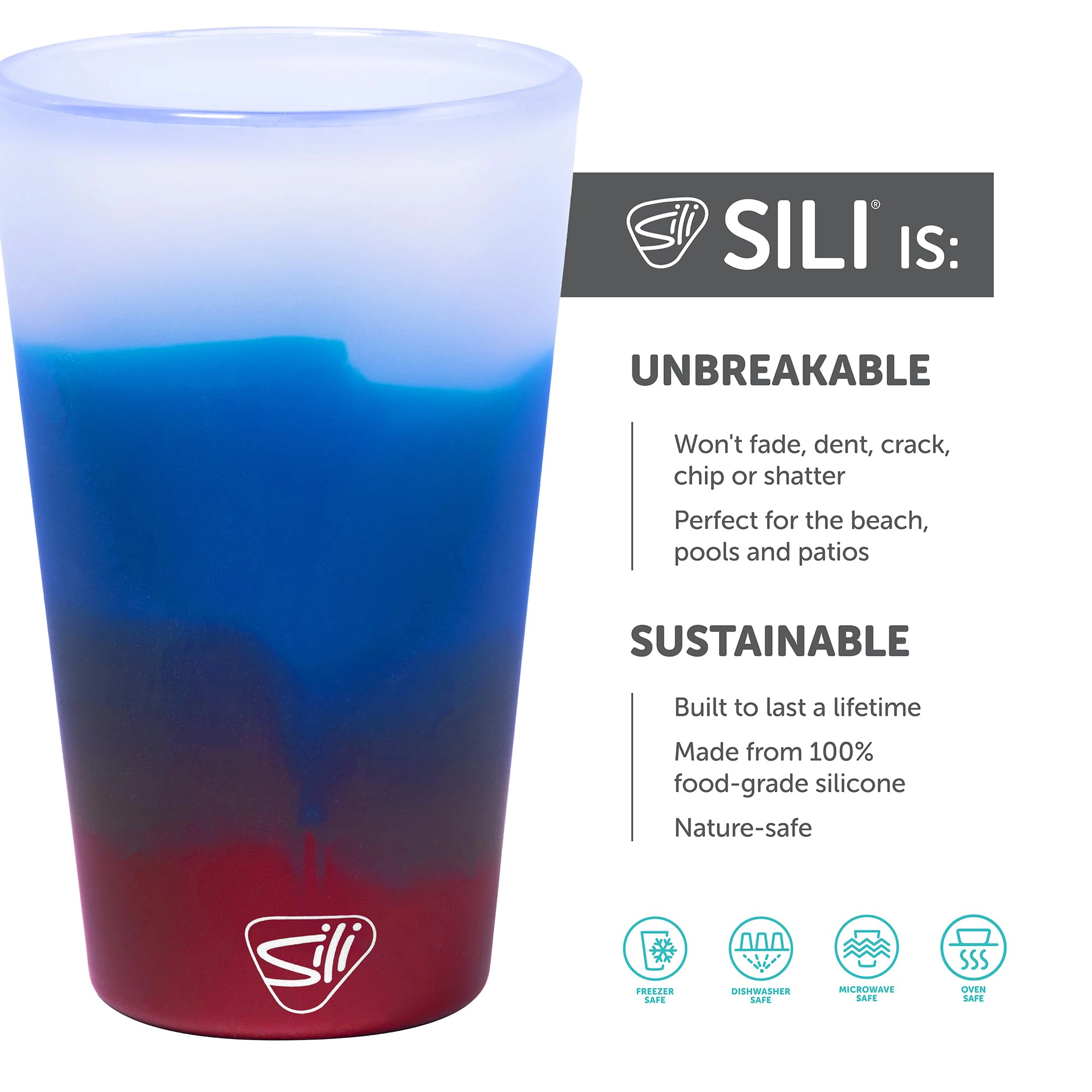 Silipint Silicone 16 oz Pint Glass